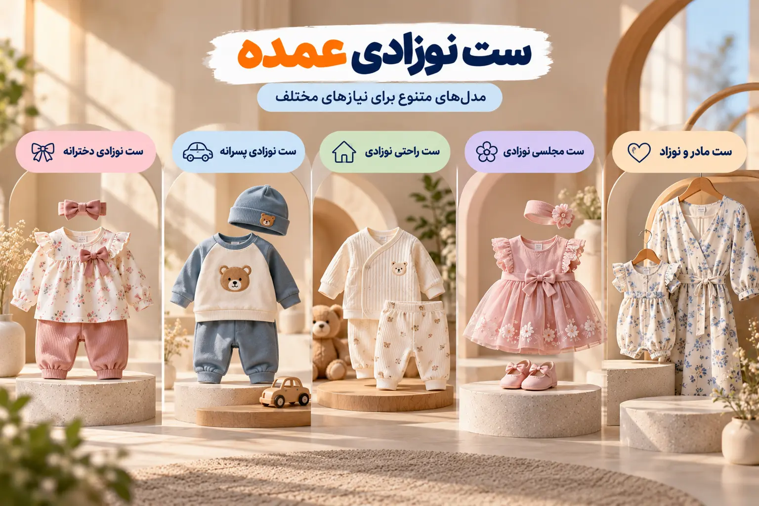 خرید عمده ست نوزادی از لینک ویترین